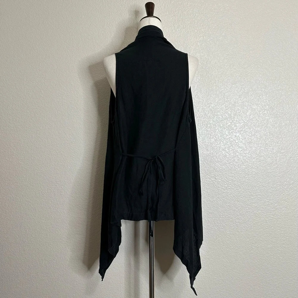 Bryn Walker 100% Linen Open Front Drape Cardigan, Sz Small - Picture 6 of 12